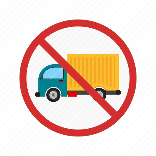 Image, label, no, red, road, sign, truck icon - Download on Iconfinder