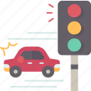 red, light, running, traffic, violation, driving
