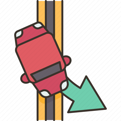 Crossing, yellow, line, traffic, violation icon - Download on Iconfinder