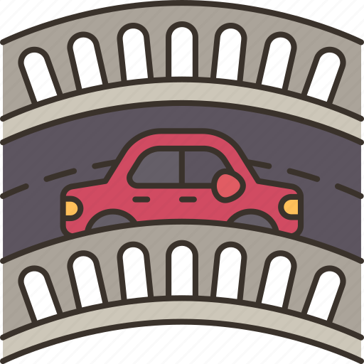 Parking, bridge, urban, traffic, car icon - Download on Iconfinder