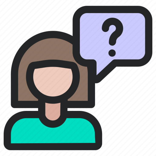 Training, business, woman, girl, question, mark, chat icon - Download on Iconfinder