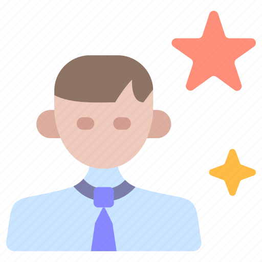 Training, business, man, employee, manager, lead, star icon - Download on Iconfinder
