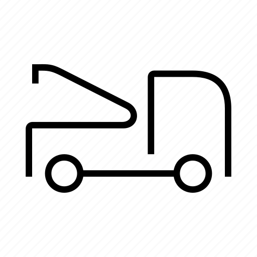 Recovery, side, tow truck, transit, truck icon - Download on Iconfinder