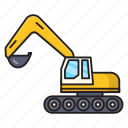 vehicle, transport, construction, crane, machinery