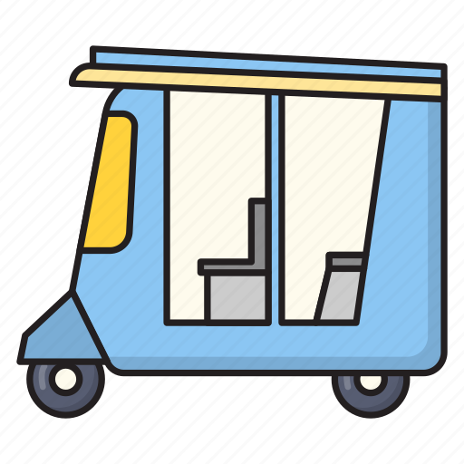 Transport, vehicle, rickshaw, auto, public icon - Download on Iconfinder