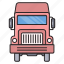 vehicle, container, transport, truck, travel 