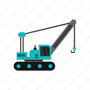 crane, machine, truck, transport, building