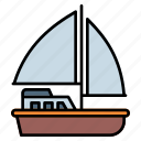 sailboat, ship, yacht, boat, water, vacation, yachting, vessel, transport