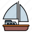 sailboat, ship, yacht, boat, water, vacation, yachting, vessel, transport 