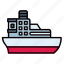 ferry, ship, ocean, boat, sea, water, transport, nautical, vessel 