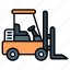 forklift, industry, truck, industrial, storage, warehouse, vehicle 