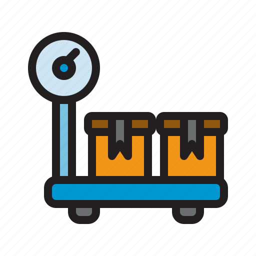 Weighing, scale, package, shipping, parcel icon - Download on Iconfinder
