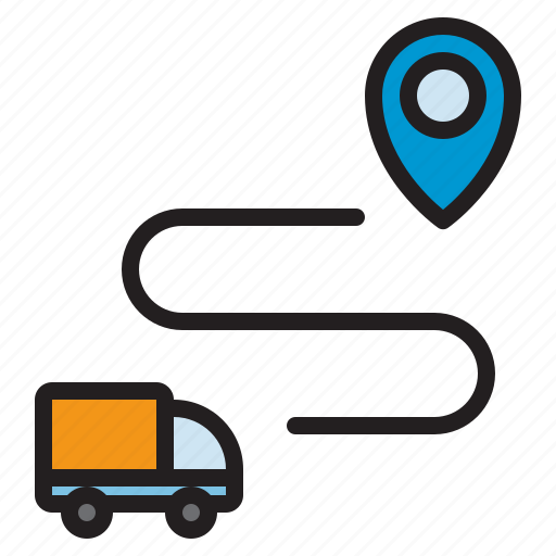Location, gps, truck, delivery, shipping, service, logistic icon - Download on Iconfinder