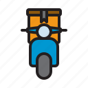 motorbike, delivery, scooter, shipping, service, transport, transportation