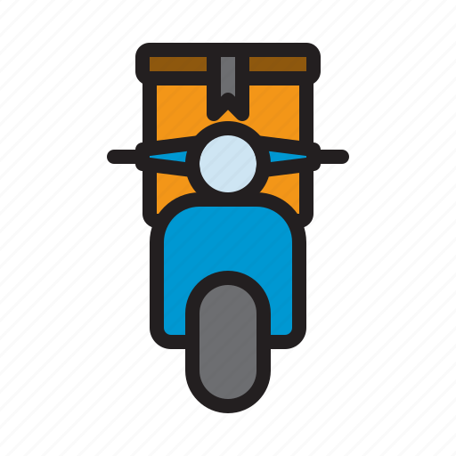 Motorbike, delivery, scooter, shipping, service, transport, transportation icon - Download on Iconfinder