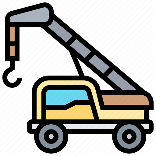 Construction, crane, derrick, engineering, truck icon - Download on Iconfinder