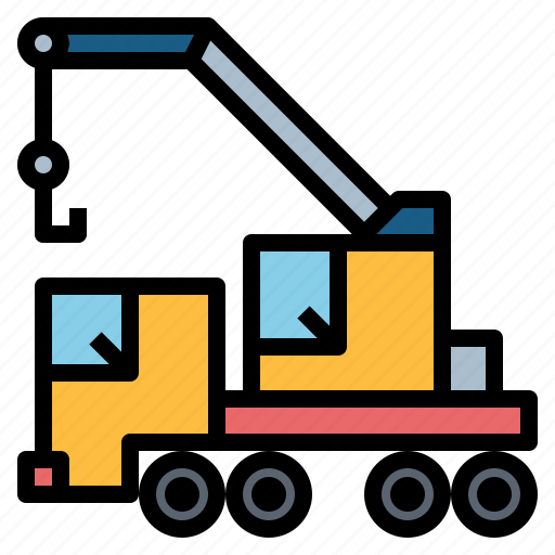 Crane, machanick, transport, truck icon - Download on Iconfinder