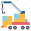 crane, machanick, transport, truck 