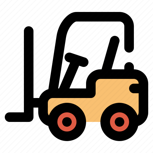 Forklift, logistics, package, cargo icon - Download on Iconfinder