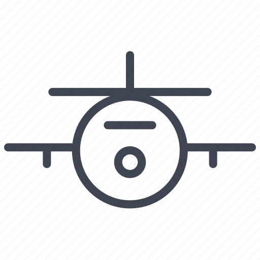 Front, plane, airplane, transport, transportation, vehicle icon - Download on Iconfinder