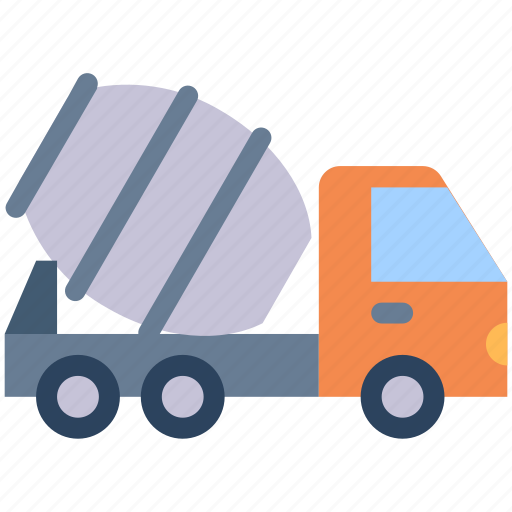 Cement, construction, mixer, transport, transportation, truck, vehicle icon - Download on Iconfinder