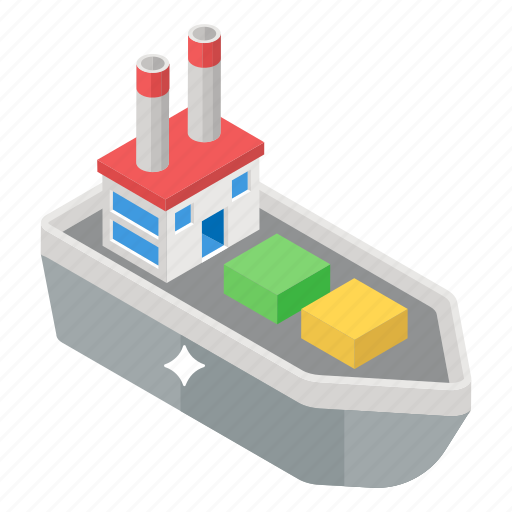 Cargo ship, cruise ship, delivery ship, freight container, logistics, water cargo icon - Download on Iconfinder