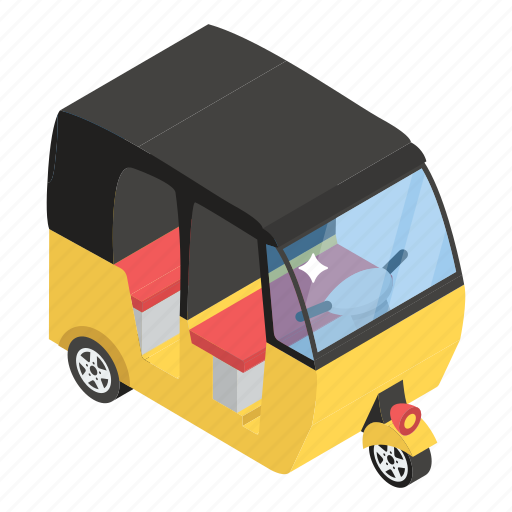 Auto, rikshaw, three wheeler auto, transport, tuk tuk icon - Download on Iconfinder