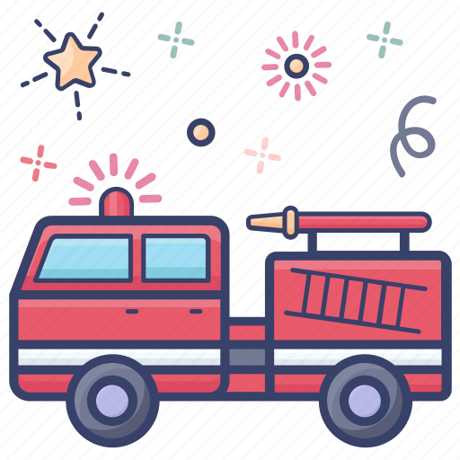 Emergency transport, fire brigade, fire control transport, fire engine, fire truck icon - Download on Iconfinder