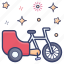 bicycle trailer, bike cart, carriage, cycle cart, tonga carriage, transport 