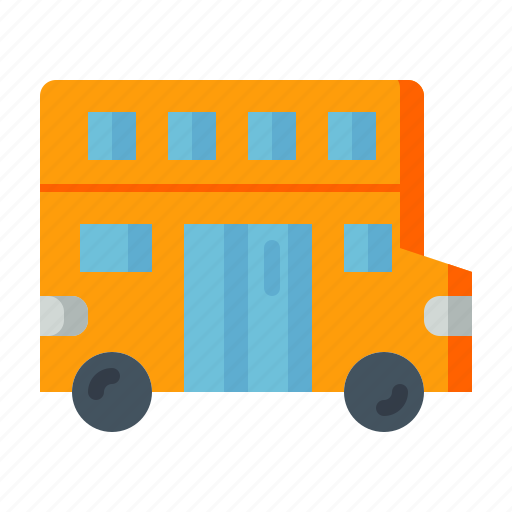 Bus, transport, transportation, double decker bus, public, travel icon - Download on Iconfinder