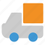 container, truck, delivery, transportation, load 
