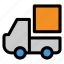 container, truck, delivery, transportation, load 