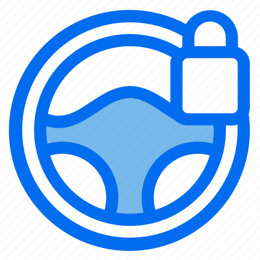 Steering, lock, warning, car, control icon - Download on Iconfinder