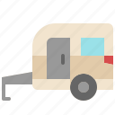 camper, van, caravan, trailer, transportation, vehicle, travel, vacation, side