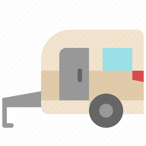 Camper, van, caravan, trailer, transportation, vehicle, travel icon - Download on Iconfinder