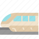 monorail, train, speed, rail, transportation, vehicle, railway, side