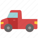 pickup, truck, car, vehicle, transportation, automobile, delivery, side