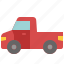 pickup, truck, car, vehicle, transportation, automobile, delivery, side 