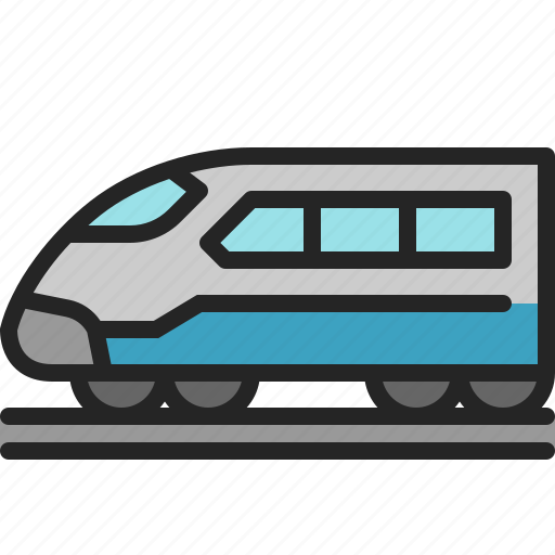 Bullet, train, high, speed, transportation, rail, vehicle icon - Download on Iconfinder