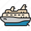 cruise, ship, vessel, travel, transportation, vehicle, vacation, side 