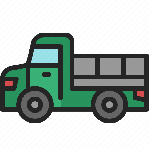 Flatbed, truck, lorry, delivery, transportation, vehicle, automobile icon - Download on Iconfinder