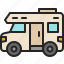 motor, home, camper, van, camping, transportation, vehicle, travel, holiday, side 