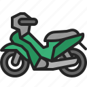 motorcycle, motorbike, vehicle, transport, transportation, asian, side