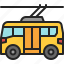 trolleybus, bus, electric, public, transport, vehicle, trackless, side 