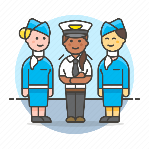 Stewardess, female, crew, airplane, pilot, and, captain icon - Download on Iconfinder