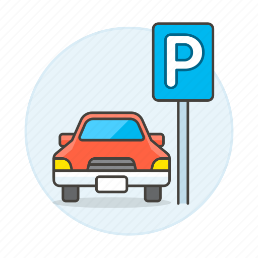 Car, garage, lot, parking, road, sign, transportation icon - Download on Iconfinder