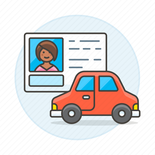 Car, detailstransport, driver, driving, female, id, info icon - Download on Iconfinder