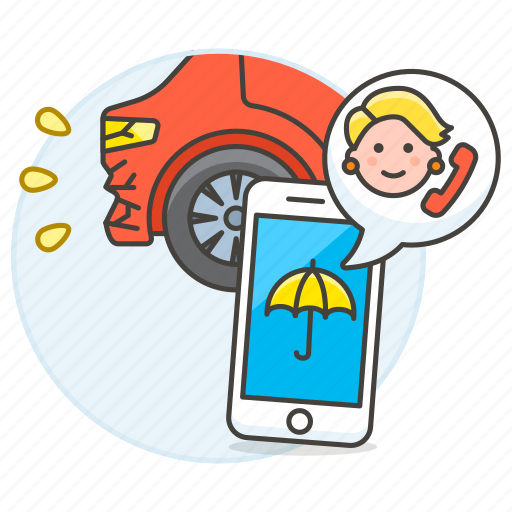 Accident, agent, call, car, crash, female, insurance icon - Download on Iconfinder