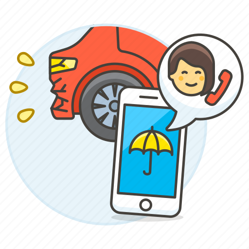 Accident, agent, call, car, crash, female, insurance icon - Download on Iconfinder