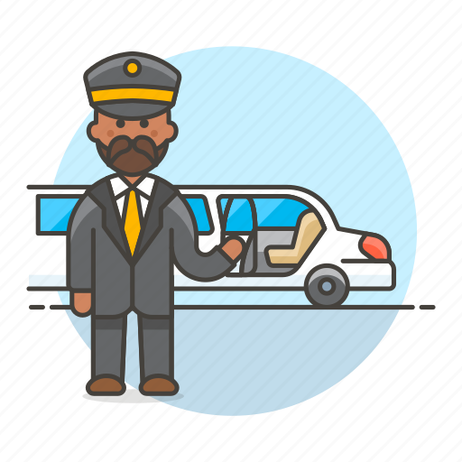 Pickup, chauffeur, vehicle, taxi, male, transportation, luxury icon - Download on Iconfinder